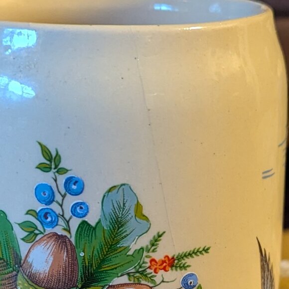 Wilderness Outdoor Animal Print Design Vintage Beer Stein w/ Metal Top - Picture 9 of 9